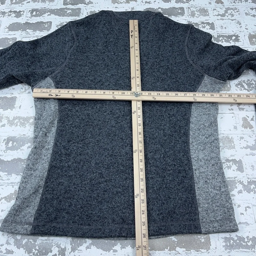 Woolrich Sweater Men‎ Medium Gray Fleece Pullover Quarter Zip Jacket Heather A13